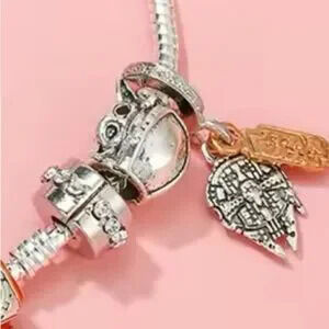 925 Sterling Silver Various Star Wars Characters Themed Loaded Charm Bracelet